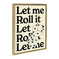 thumbnail image 4 of Kate and Laurel Sylvie Let Me Roll It Framed Canvas Wall Art by Alli Standefer, 18x24 Bright Gold, Modern Casino Dice Art for Wall, 4 of 7