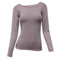 thumbnail image 2 of LAVRA Women's Soft Casual Crew Neck Long Sleeve Shirt, 2 of 5