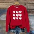 thumbnail image 4 of Posijego Girls Boys Valentine's Day Sweatshirts Long Sleeve Heart Graphic Tee Spring Pullover Sweatshirt for Kids 1-15 Years, 4 of 9