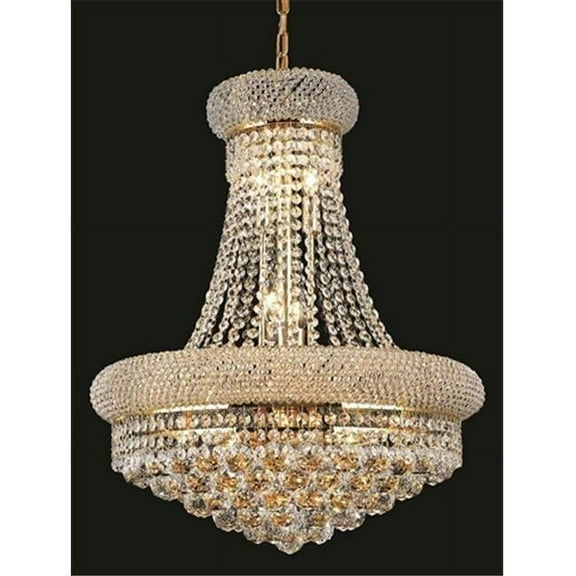 Elegant Lighting 1800D20G-RC 20 D x 26 in. Primo Collection Hanging Fixture - Royal Cut- Gold