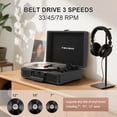 thumbnail image 4 of Tocadiscos TANLANIN portátil Bluetooth de 3 velocidades negro, 4 of 9