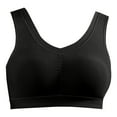 thumbnail image 2 of LLYWEY V Neck Sports Bra Women's Bras No Wire Ladies Sport Bra Style-1309 Women Back-Smoothing Bra Feature Adult Female Wireless Sports Bras Black 40B, 2 of 7