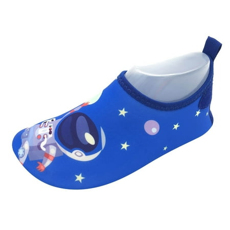 

8QIDA Baby Sneakers 12-18 Months Stripe Children Shoes Water Park Cartoon Rubber Sole Beach Socks Shoes Skin Fitting Diving Shoes 18-24 Months