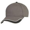 thumbnail image 1 of ImpecGear Cotton 6-Panel Unisex Adult Baseball Hat - Grey/Black, 1 of 1