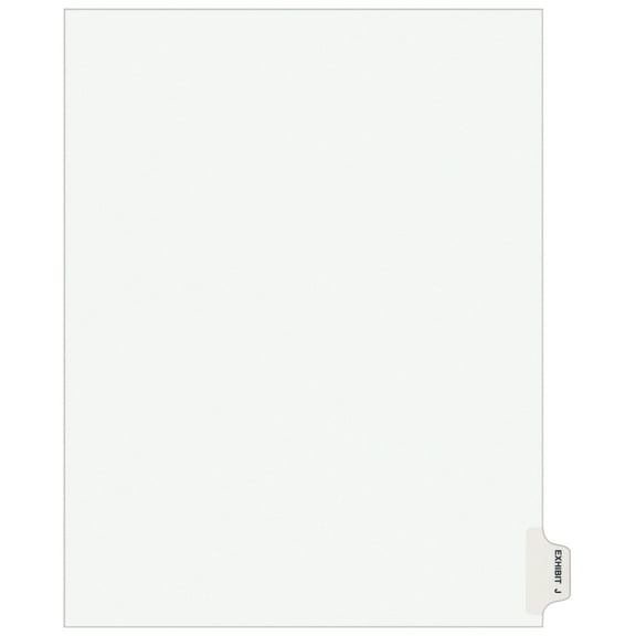 Avery Individual Legal Dividers Avery Style, Letter Size, Side Tab EXHIBIT J (1380)