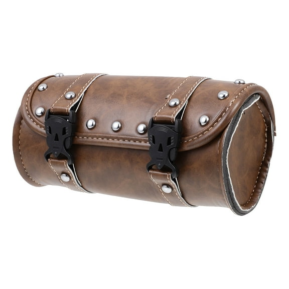 Niceauty 1 Set Motorcycle Tool Bag with Rivet Simple Design Coffee