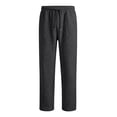 thumbnail image 3 of Krdevn Boys Solid Drawstring Open Hem Sweatpants Fall Winter Loose Straight Jogger Pants with Patch Pockets 7-8 Years,Dark Gray, 3 of 8