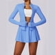 thumbnail image 4 of Conjunto deportivo de 2 piezas para mujer, traje de Yoga, ropa deportiva de manga larga, Top deportivo, Falda corta, mallas de entrenamiento para gimnasio, ropa de gimnasio, 4 of 5