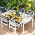 thumbnail image 2 of Gnomes Sunflower Table Cloths for 6 Foot Rectangle Tables, Bees Branches Floral Wooden Patio Waterproof Elastic Fitted Tablecloths, Washable Rectangular Table Cover for Camping, 2 of 8