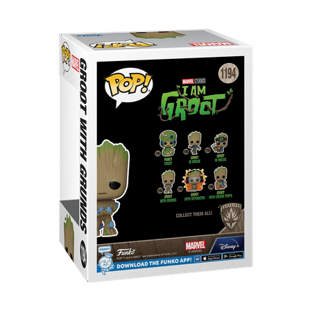 Funko - POP! Marvel:  I Am Groot - Groot with Grunds