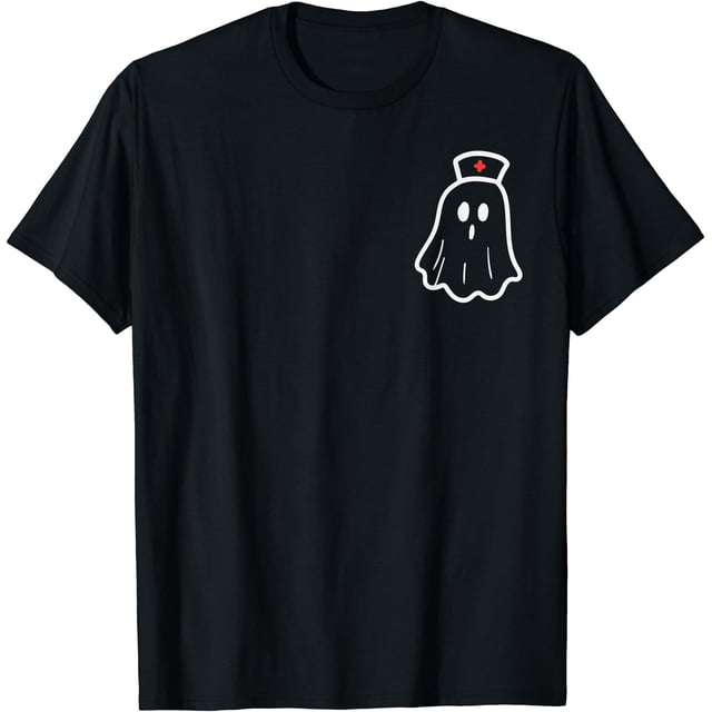 Costume d'Infirmière Ghost Halloween Rétro Automne Haut T-Shirt Femme - comme sur l'Image - m