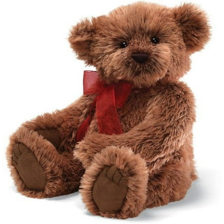 Gund Christmas Vache Bear with Red Ribbon 17" Plush
