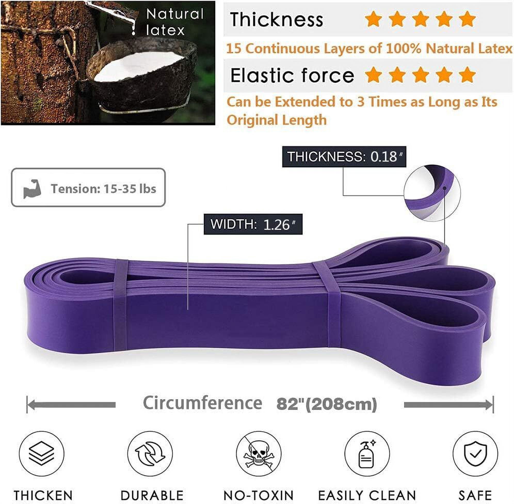DADHOT Pull-Up Bands Resistance-Bands Exercise-Bands - Pull up Assistance Bands Workout Bands Resistance for Women Long Resistance Bands Resistance Loop Bands Perfect for Gym Home（Purple (35-85lbs)）