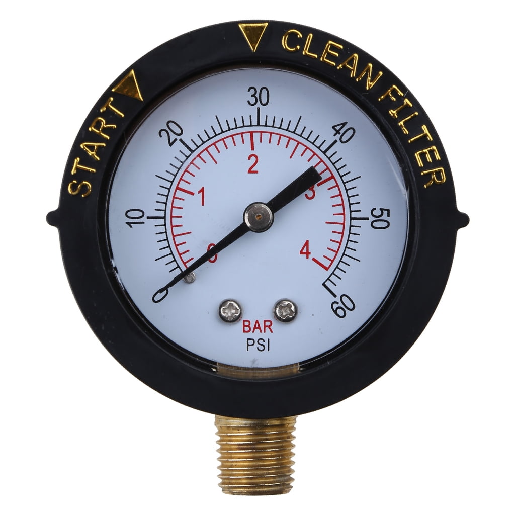 2" Start and Clean Filter Pressure Gauge Water Pressure Gauge Pool