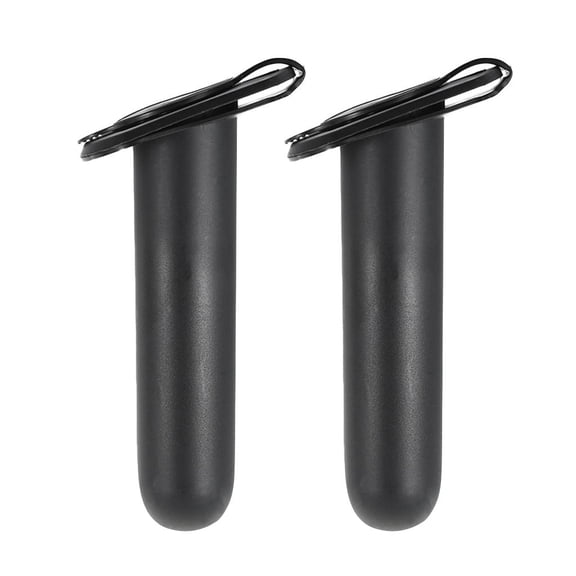 2 Piezas De Plástico Empotrable Soporte Para Varilla Con Tapa Protectora Kayak Accesorios De Canoa - Negro Cola Soporte para caña de pescar de montaje empotrado