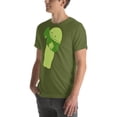 thumbnail image 4 of Minimal Cute Green Character T-Shirt | Aesthetic Cartoon Tee | Soft Unisex Graphic Shirt | Kawaii Chill Vibes Gift (Olive, 4XL), 4 of 6