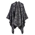thumbnail image 1 of Poncho Cálido para Mujer Capa de Punto de  Frontal Abierta Bufanda Chal Ropa Casual para Hogar, Escuela, Oficina gris Baoblaze Cárdigan con cuello chal estampado leopardo, 1 of 8