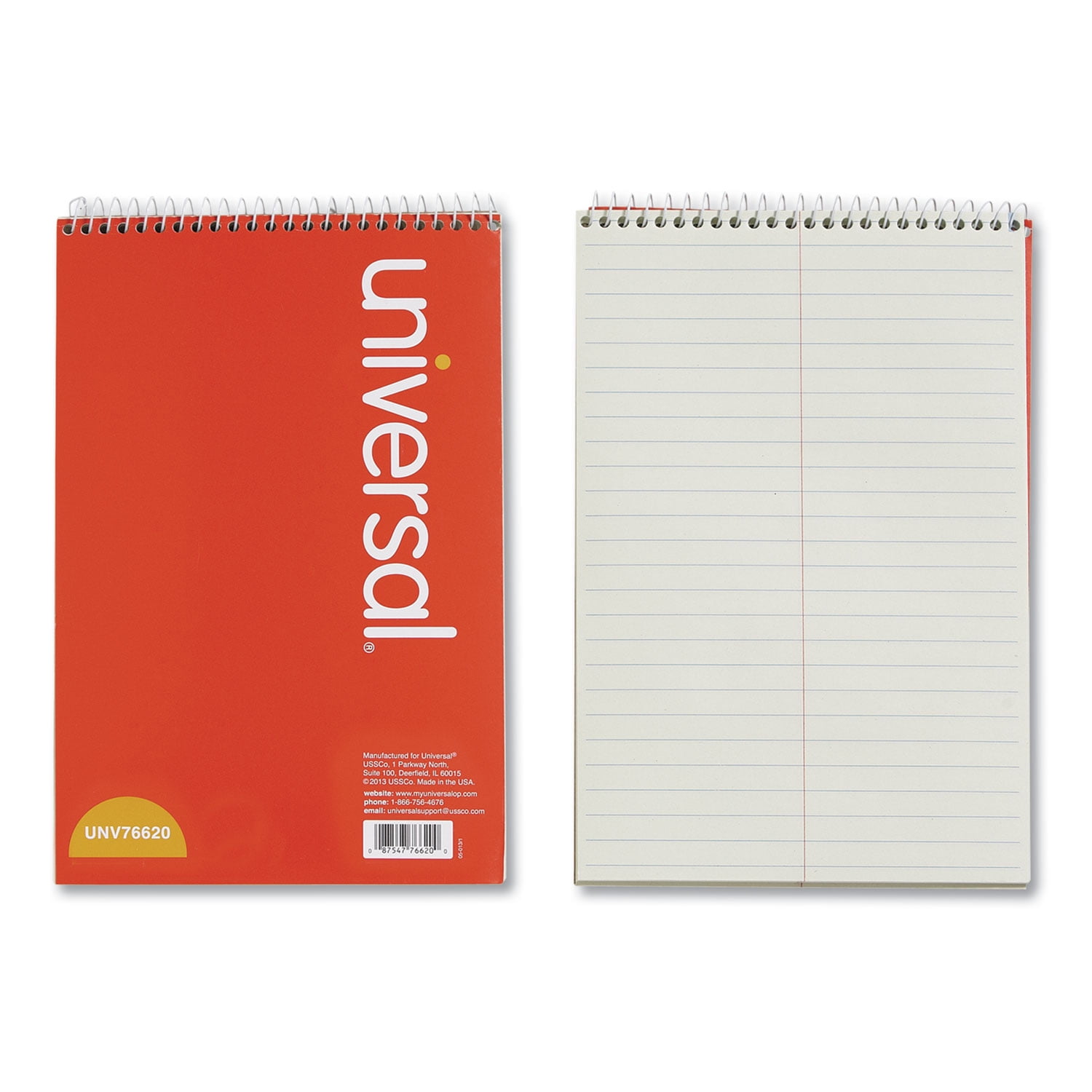 Universal Steno Books, Gregg Rule, 6" x 9", Green Tint, 60 Sheets