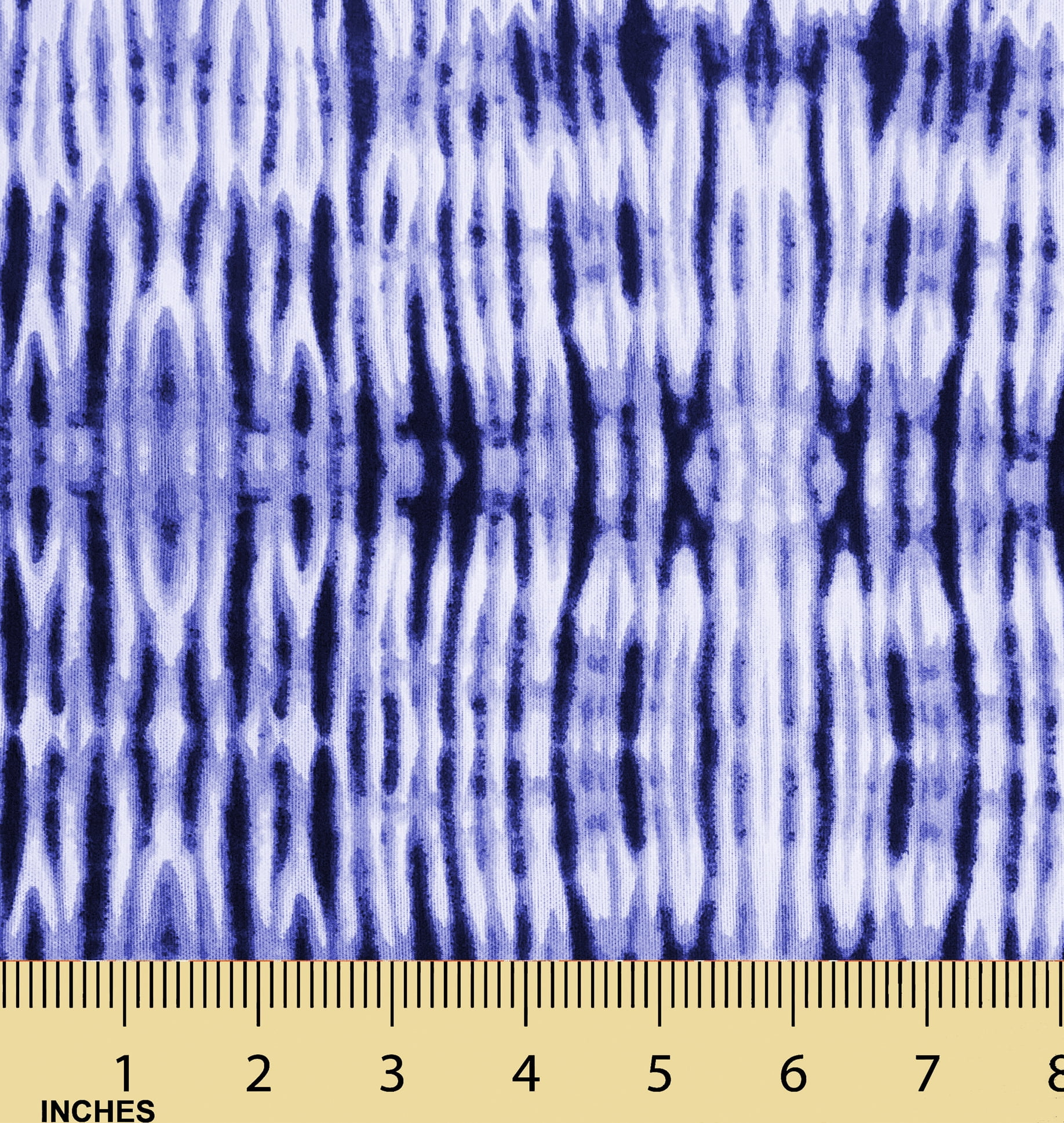 Shason Textile (3 Yards Cut) Poly Knit Japanese Shibori Print, Blue / Navy Tie-Dye