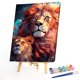 thumbnail image 5 of Kit de pintura por números sobre lienzo, arte al óleo artesanal, imagen de León, decoración de pared del hogar, 40x50cm, 5 of 9