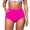 Hot Pink, variant on Women High Waisted Swimsuit Bikini Bottoms Swim Bottom Full Coverage Bathing Suit With Pockets