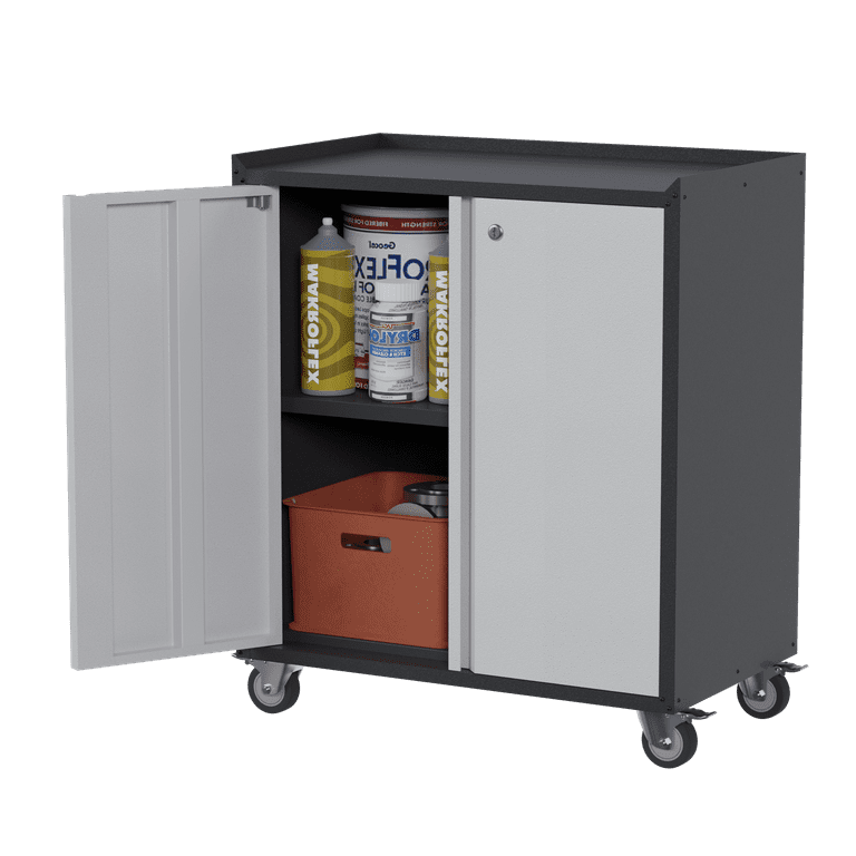 GangMei Metal Wall Storage Cabinet, Hanging Garage Cabinets with Up-Flip  Doors for Home Office Basement Pantry School and Workshop