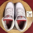 thumbnail image 4 of Ni - ke Ni - ke Air Jordan 3 III Retro Cement 136064-105 White Black Red Size 9.5, 4 of 5