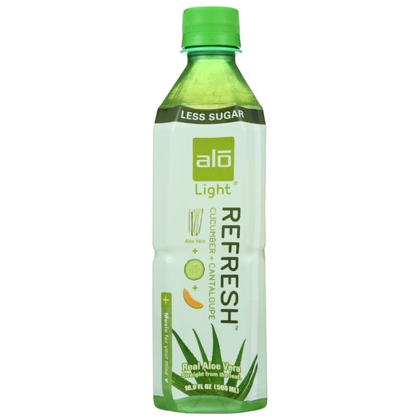 ALO Light Refresh Aloe Vera Juice Drink, Cucumber + Cantaloupe, 16.9 fl