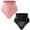 Black,Pink, variant on Whlbf Women's Brief Underwear Ladies Comfortable Solid Color Large Size High Waist Warm Belly Hip Lift Thin Waist Panties Underwear