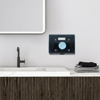 HEMOTON Wall-Mounted Paper Towel Dispenser Plastic Paper Towel And Toilet Tissue Dispenser For Home, Office And Commercial Spaces Dark Blue