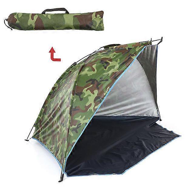 Tienda de campaña para 2 personas, de una sola capa, para exteriores, anti-UV, para playa, refugio solar, toldo de sombra para pesca, picnic, parque, camuflaje