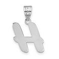 thumbnail image 3 of 14k White Gold Script Design Letter H Initial Pendant, 3 of 4