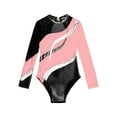 thumbnail image 7 of Doomiva Kids Girls Sparkle Long Sleeve Ballet Dance Gymnastics Leotard Bodysuit Unitard with Leggings Trousers Set Pink&Black 16, 7 of 7