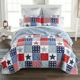 thumbnail image 4 of Donna Sharp Americana Star & Stripe 3PC Ragged Cotton Queen Quilt Set, 4 of 9