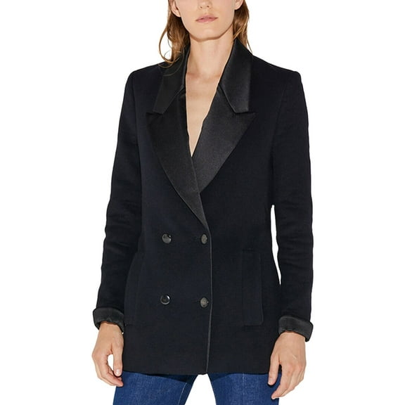 CALLAS womens  Vittoria Relaxed Fit Wool-Blend Jacket, 42 IT, Black