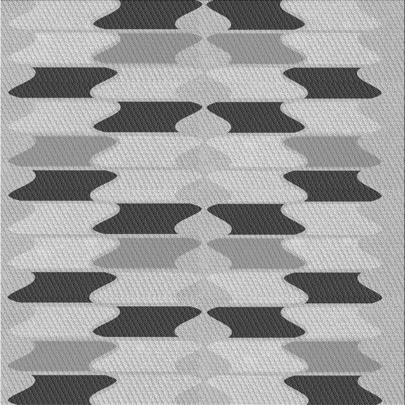 Ahgly Company Indoor Square Patterned Smokey Gray Area Rugs, 4' Square