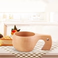 thumbnail image 2 of Taza de madera para té y café, portátil, para exteriores, de madera de pino natural, con asa(#3), 2 of 8