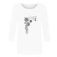 thumbnail image 2 of Camisetas Casuales de las Mujeres de Moda Impresa 3/4 Mangas Blusa Cuello Redondo para el Hogar Y Diario, 2 of 4