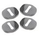 thumbnail image 1 of 4 piezas de acero inoxidable para de puerta de coche, cubierta protectora de hebilla, accesorio de protección, Interior de Metal para color de grano de carbono Macarena Cubiertas de cerradura de puerta de coche, 1 of 8