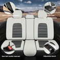 thumbnail image 6 of Leather Seat Covers Fit for Toyota 96% Models,Premium Car Seat Covers Full Set,Waterproof Car Seat Cushions with Airbag（Luxury-Gray&White）, 6 of 6