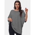 thumbnail image 4 of Women's Oversized T Shirts Summer Short Sleeve Loose Fit Casual Crewneck Plain Tops, 4 of 5