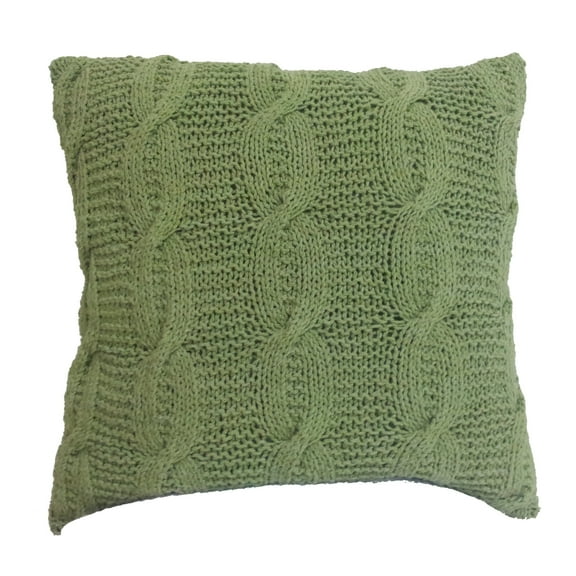 18" x 18" Cable Knit Pillow - Green