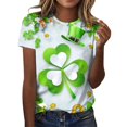thumbnail image 1 of T-Shirts pour Femmes, Col Rond Ample, Manches Courtes, Chandail Imprimé, Mode Décontractée, T-Shirt Surdimensionné, Blanc m, 1 of 4