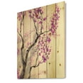 thumbnail image 2 of Designart 'Abstract Spring Purple Flowers On Tree Branches' Traditional Print on Natural Pine Wood, 2 of 5