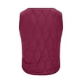 thumbnail image 5 of WTOBBY Women's Fashionable Cotton Vest, Thin And Slim Short Cold-proof Warm Vest, Lightweight and Fitted Vest for Layering in Chilly Conditions,Purple L, 5 of 8