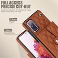 thumbnail image 4 of For Samsung Galaxy S20 FE RFID Blocking Protective Purse Wallet Case Magnetic Flip Cover Multi-Card Slots Pocket With Detachable Shoulder Strap And Wrist Strap,Brown,For Galaxy S20 FE, 4 of 7