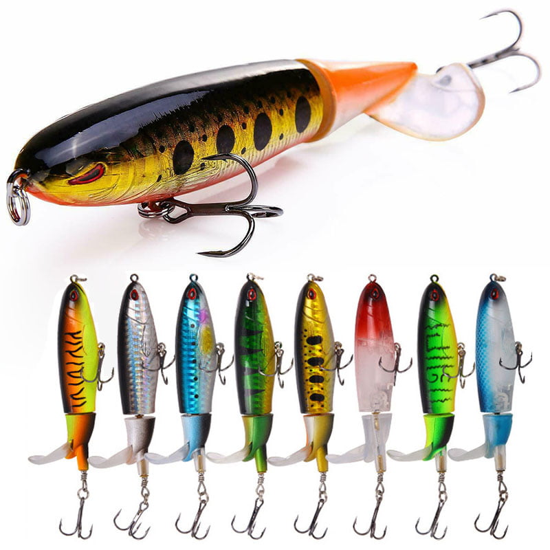 11CM Whopper Plopper Topwater Floating Fishing Lure Rotating Tail Up Crankbaits