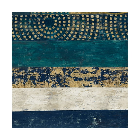 Trademark Fine Art 'Juxtapose V Metallic' Canvas Art by Cheryl Warrick