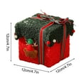 thumbnail image 3 of Uutvery Christmas Gift Boxes,4.7x4.7x4.7 Inches Christmas Eve Apple Gift Box, Christmas Candy Treat Box with Ribbon,Christmas Felt Boxes with Lids,Gift Boxes for Presents Wrapping Gifts, 3 of 7