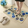 thumbnail image 3 of Evil Eye Doormat Psychedelic Evil Eye Welcome Mat Low-Profile Non-Slip Throw Rug for Porch Front Door Floor Indoor Outdoor Entrance Decor Burlap 17 X 30 Inch, 3 of 6